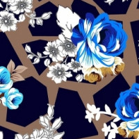 Полотно трикотажное Кулирка 30/1 набивная в рулоне  в Санкт-Петербурге